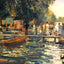 La Grenouillere 1869 Painting by Pierre-Auguste Renoir Art Print (6 Sizes)