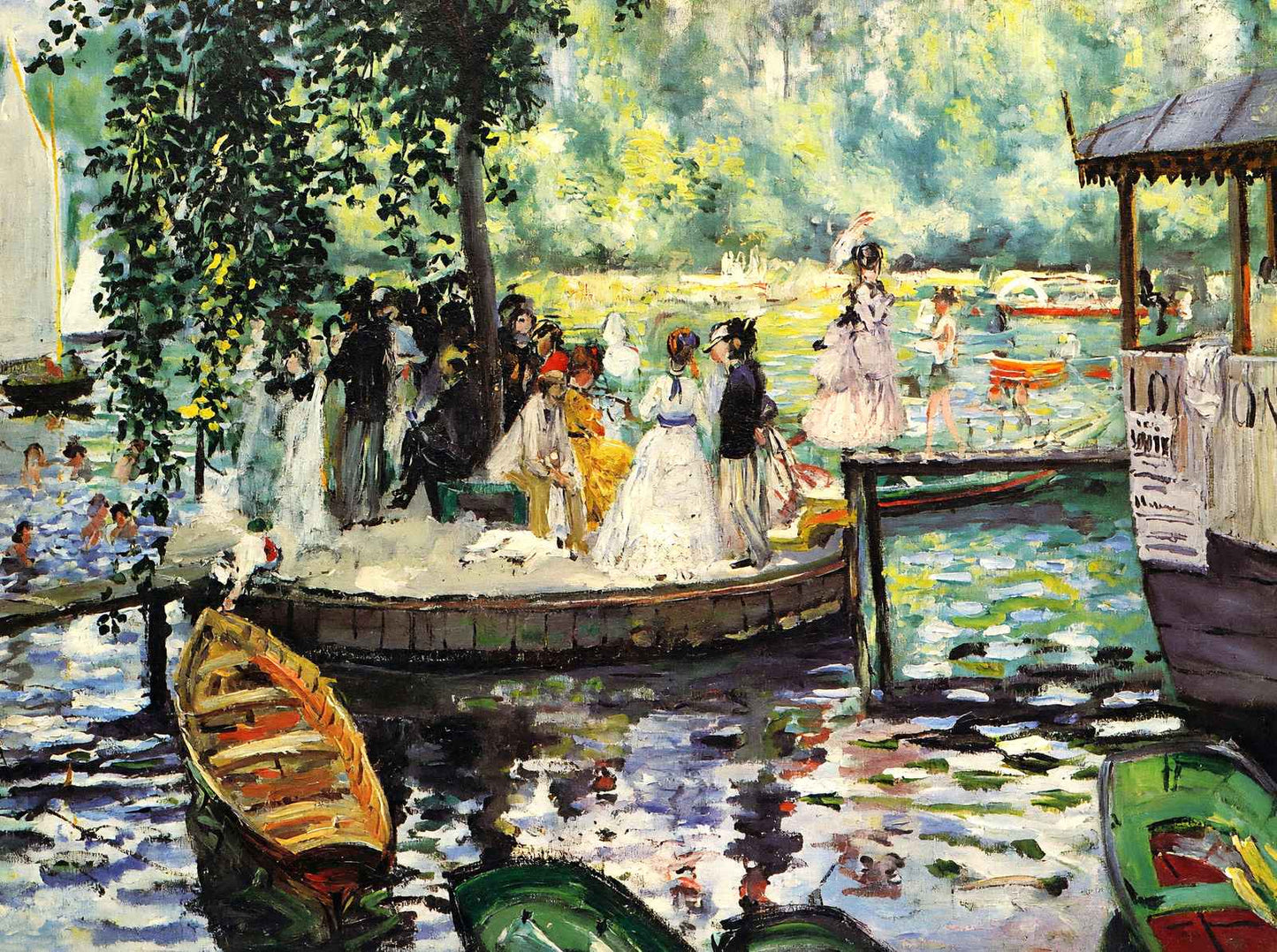 La Grenouillere 1869 Painting by Pierre-Auguste Renoir Fine Art Print (6 Sizes)