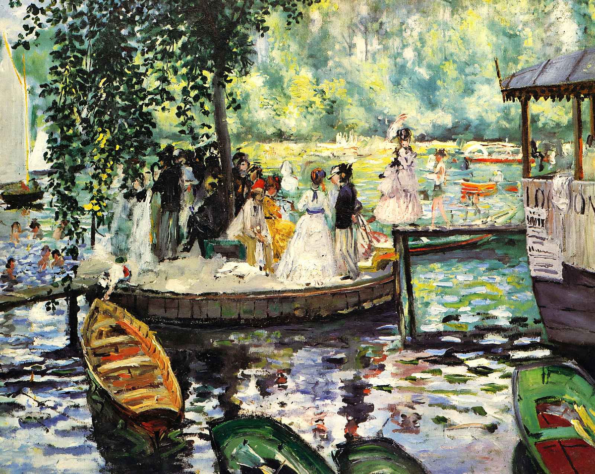 La Grenouillere painting by Pierre-Auguste Renoir (1869)