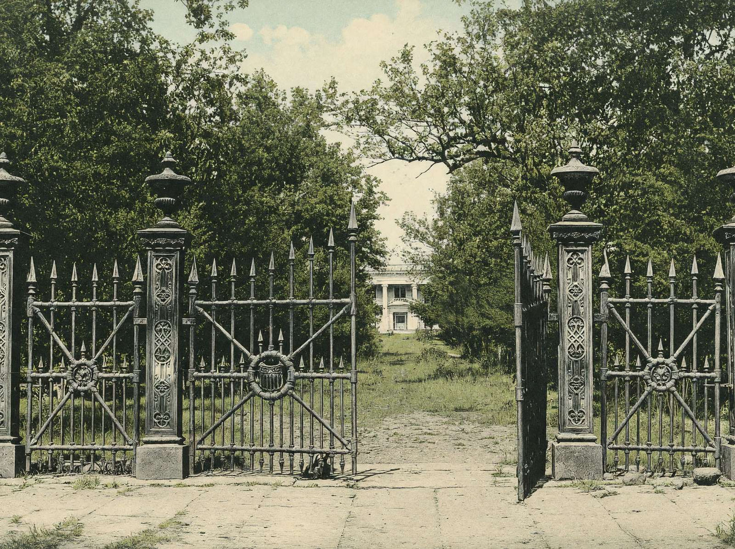 The Gates LA Grange GA in 1905 Vintage Print (7 Sizes) - Retouched
