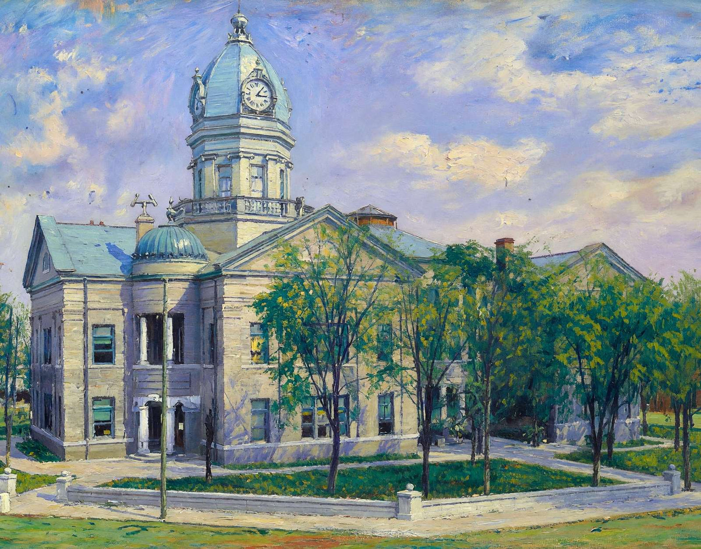 Troup County Court House LA Grange GA in 1905 Art Print (7 Sizes) - Acid Free