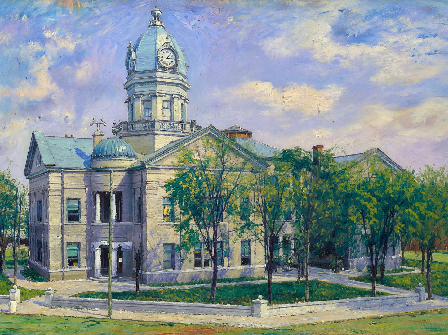 Troup County Court House LA Grange GA in 1905 Art Print (7 Sizes) - Acid Free