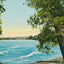 Lake Champlain Showing Burlington VT in 1907 Vintage Print (7 Sizes)