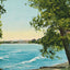 Lake Champlain Showing Burlington VT in 1907 Vintage Print (7 Sizes)