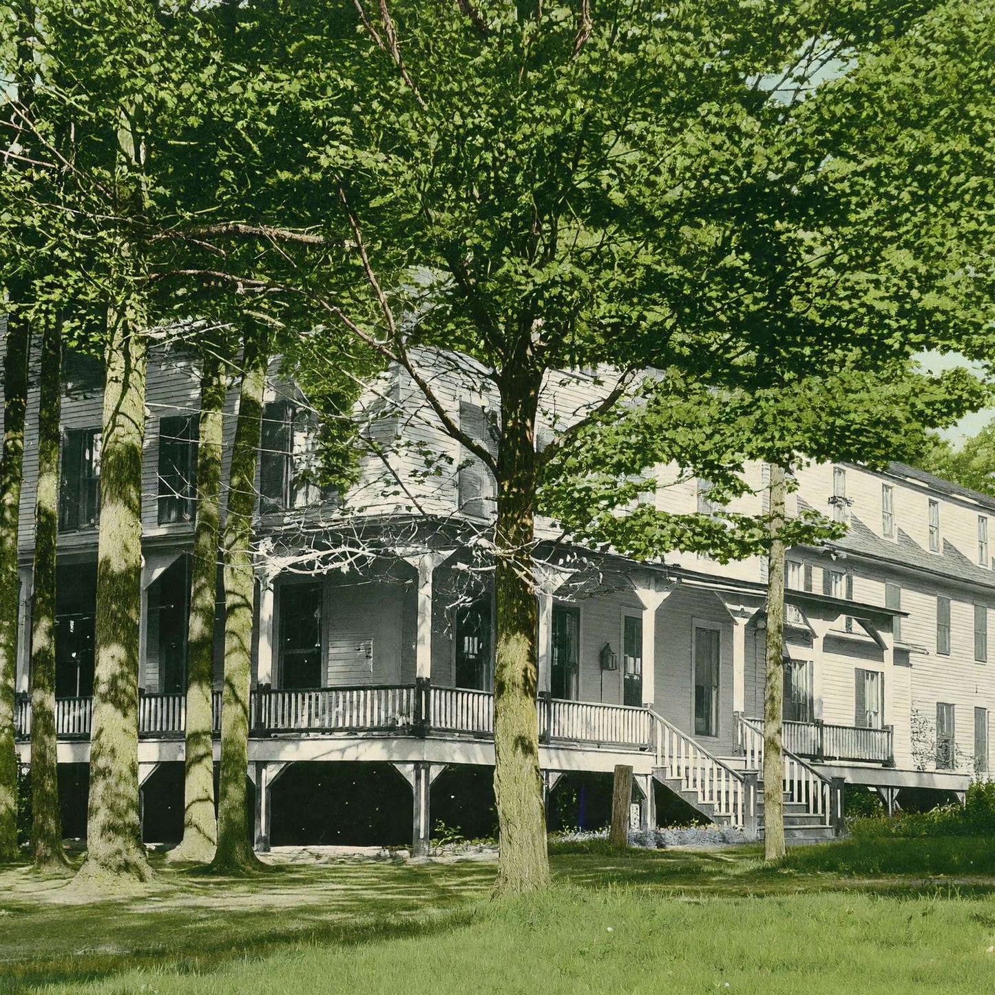 Lakeside House the Weirs NH in 1908 Vintage Print (7 Sizes) - Premium Print