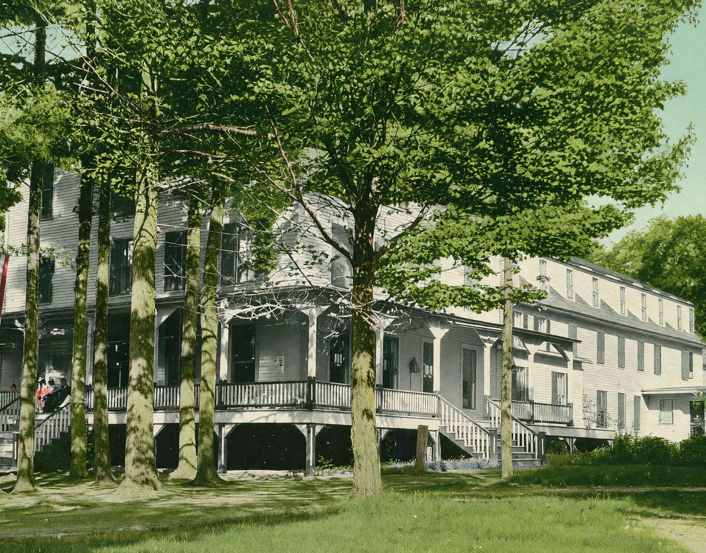 Lakeside House the Weirs NH in 1908 Vintage Print (7 Sizes) - Premium Print