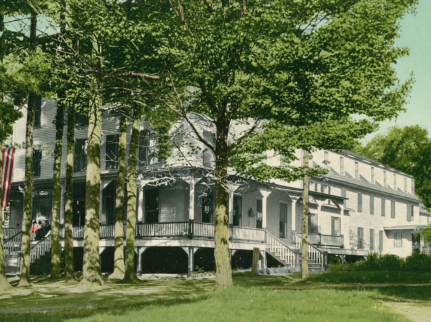 Lakeside House the Weirs NH in 1908 Vintage Print (7 Sizes) - Premium Print