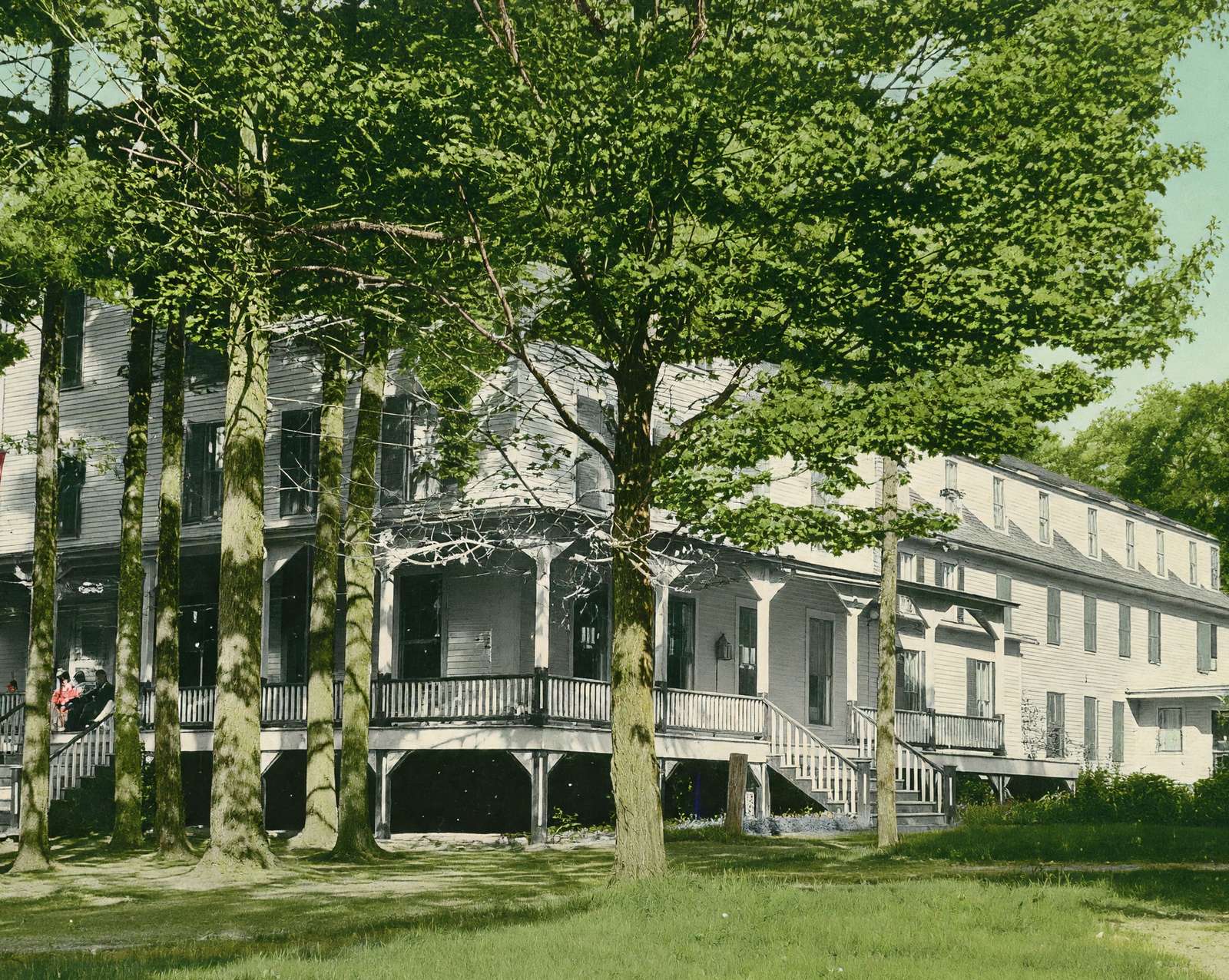 Lakeside House in the Weirs in 1908 vintage print