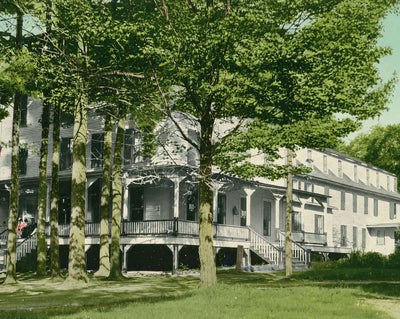 Lakeside House in the Weirs in 1908 vintage print