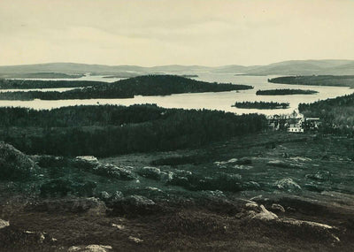 Lake Winnipesaukee from Meredith NH in 1905 Vintage Print (7 Sizes)