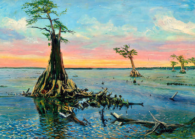 Lake of the Dismal Swamp Virginia in 1905 Art Print (7 Sizes) - Reproduction