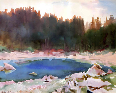 Lake in the Tyrol 1913 Painting by John Singer Sargent 8x10" Art Print