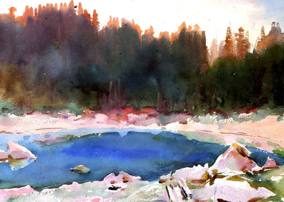 Lake in the Tyrol Art Print 1913 Painting by John Singer Sargent (6 Sizes)