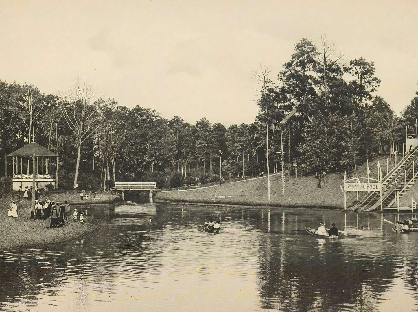 Lake Highland Park Houston in 1906 Vintage Print (7 Sizes) - Reproduction