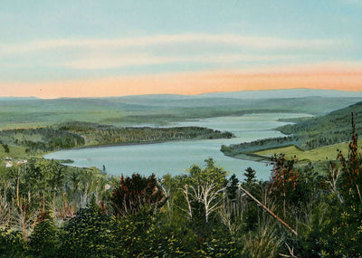 Lake Mascoma New Hampshire in 1908 Vintage Print (7 Sizes) - Enhanced