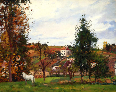 Landscape with a White Horse in a Field