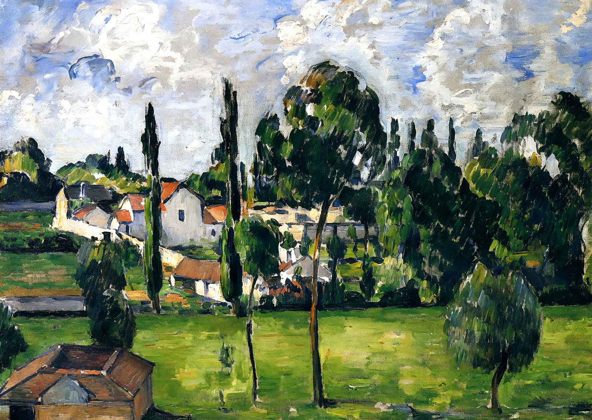 Landscape with Waterline 1879 Painting by Paul Cezanne Fine Art Print (6 Sizes)