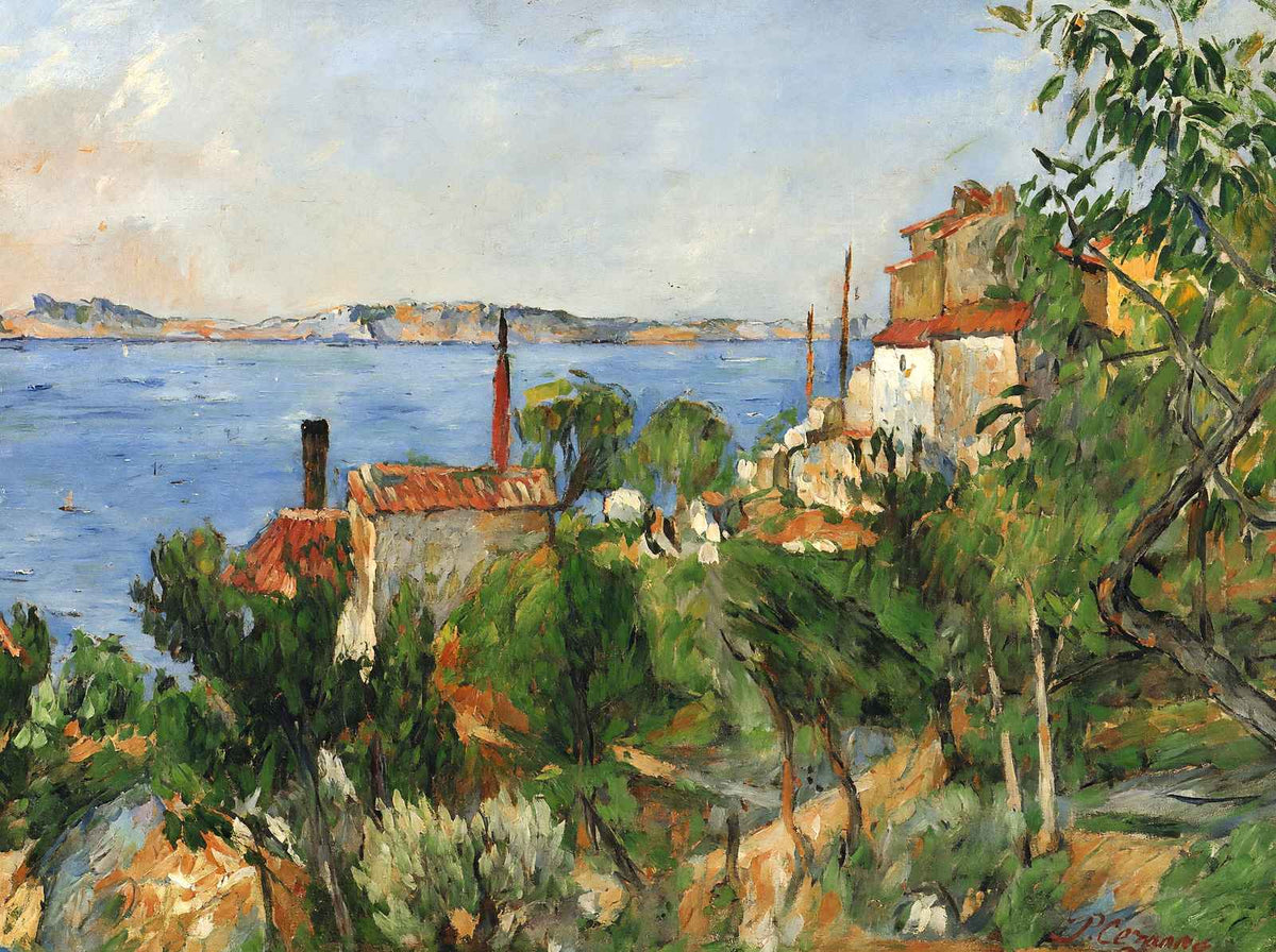 Landscape. Study After Nature Fine Art Print 1876 by Paul Cezanne (6 Sizes)