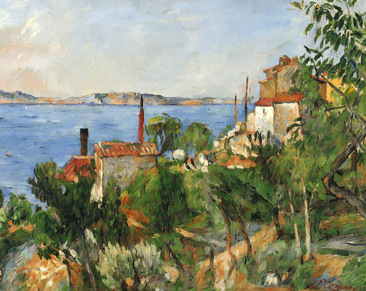 Landscape. Study After Nature painting print by Paul Cezanne (1876)