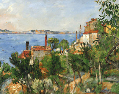 Landscape. Study After Nature painting print by Paul Cezanne (1876)