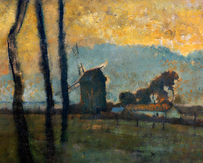 Landscape at Valery-Sur-Somme 1854 Painting by Edgar Degas 8x10" Art Print
