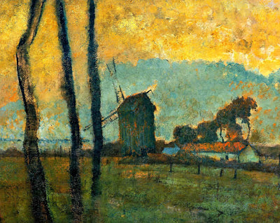 Landscape at Valery-Sur-Somme painting by Edgar Degas (1854)