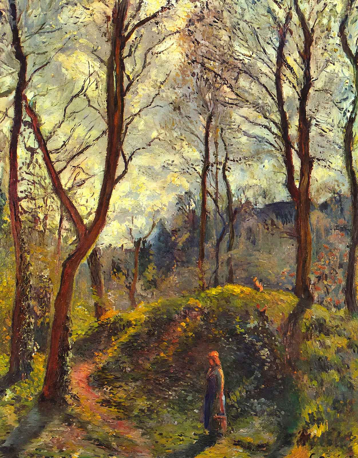 Landscape with Big Trees Painting by Camille Pissarro Art Print (6 Sizes)