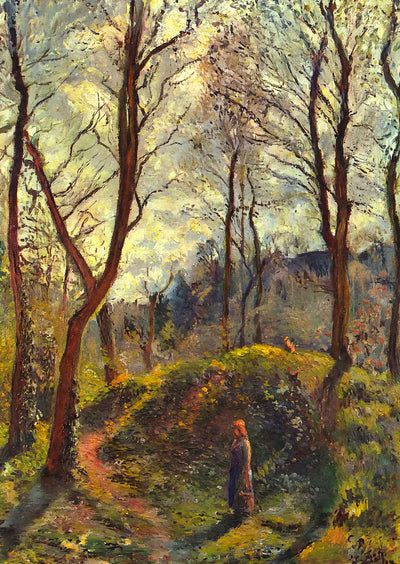 Landscape with Big Trees Painting by Camille Pissarro Art Print (6 Sizes)