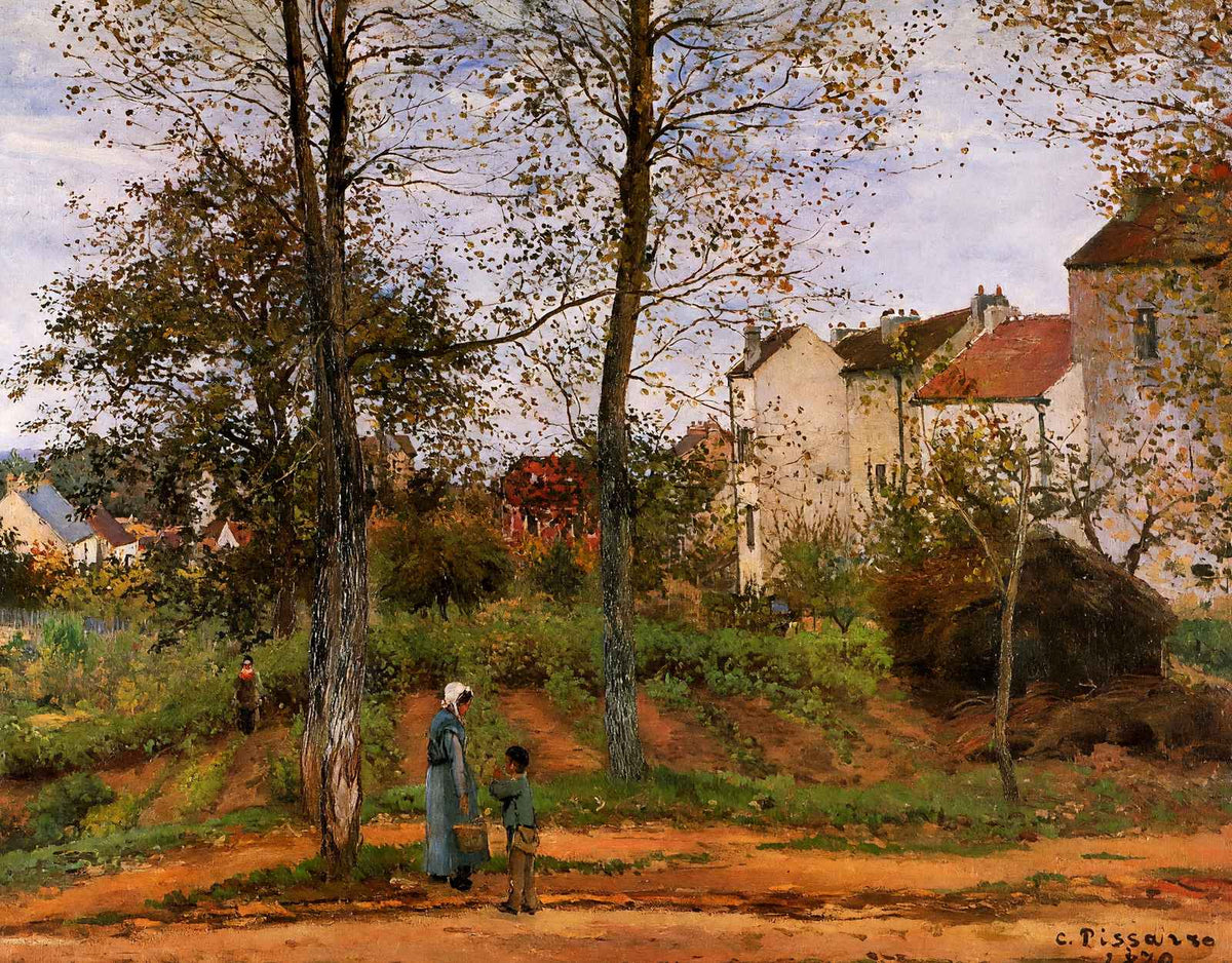 Landscape Near Louveciennes 1870 by Camille Pissarro Art Print (6 Sizes)