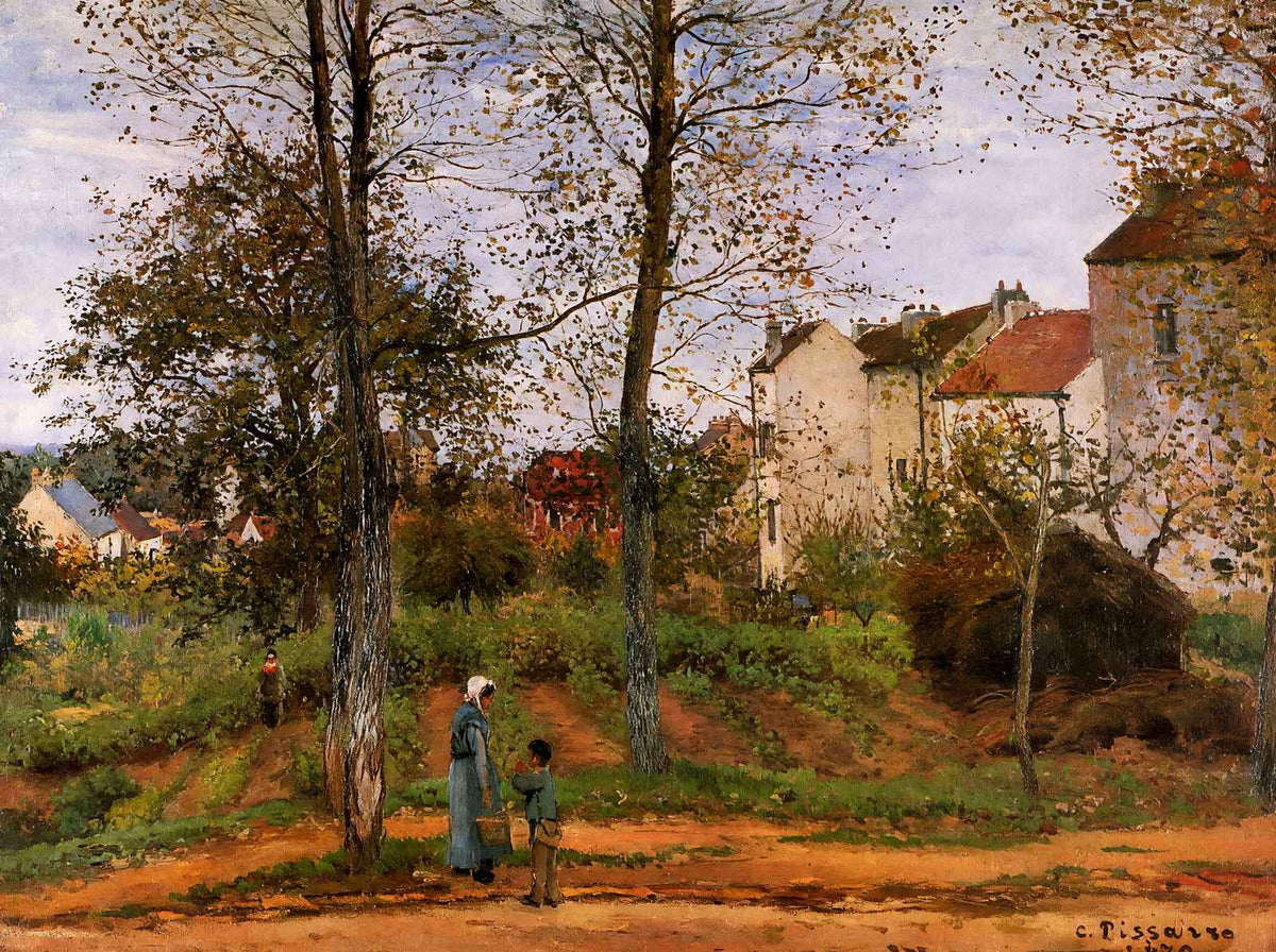 Landscape Near Louveciennes 1870 by Camille Pissarro Art Print (6 Sizes)