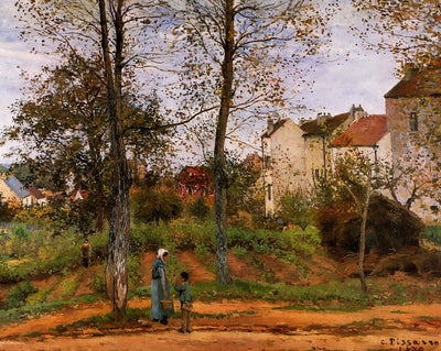 Landscape Near Louveciennes art print by Camille Pissarro (1870)