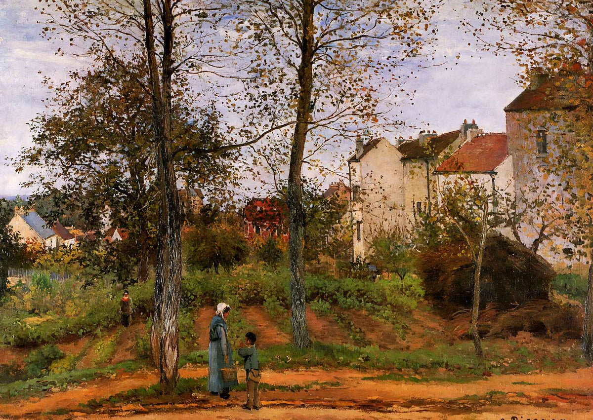 Landscape Near Louveciennes 1870 by Camille Pissarro Art Print (6 Sizes)