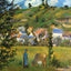 Landscape at Chaponval Fine Art Print 1880 by Camille Pissarro (6 Sizes)