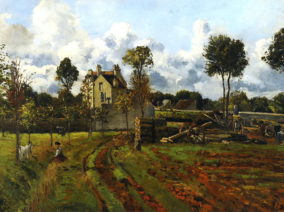 Landscape, Louveciennes Painting by Camille Pissarro Fine Art Print (6 Sizes)