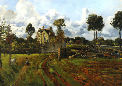 Landscape, Louveciennes Painting by Camille Pissarro Fine Art Print (6 Sizes)