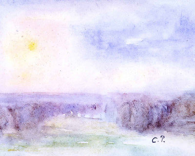 Landscape at Eragny fine art print by Camille Pissarro