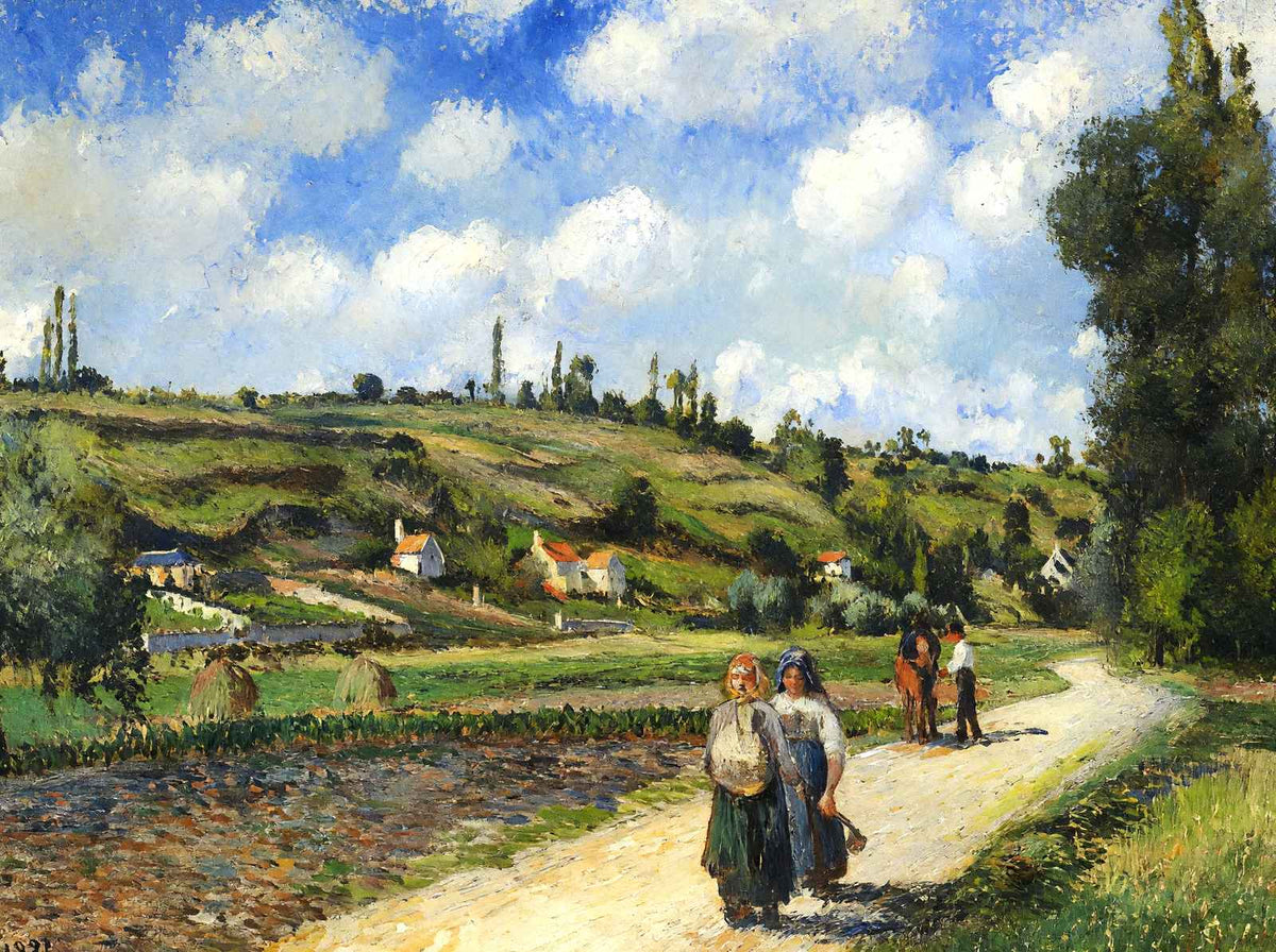 Landscape Near Pontoise, the Auvers Road Art Print 1881 by Pissarro (6 Sizes)