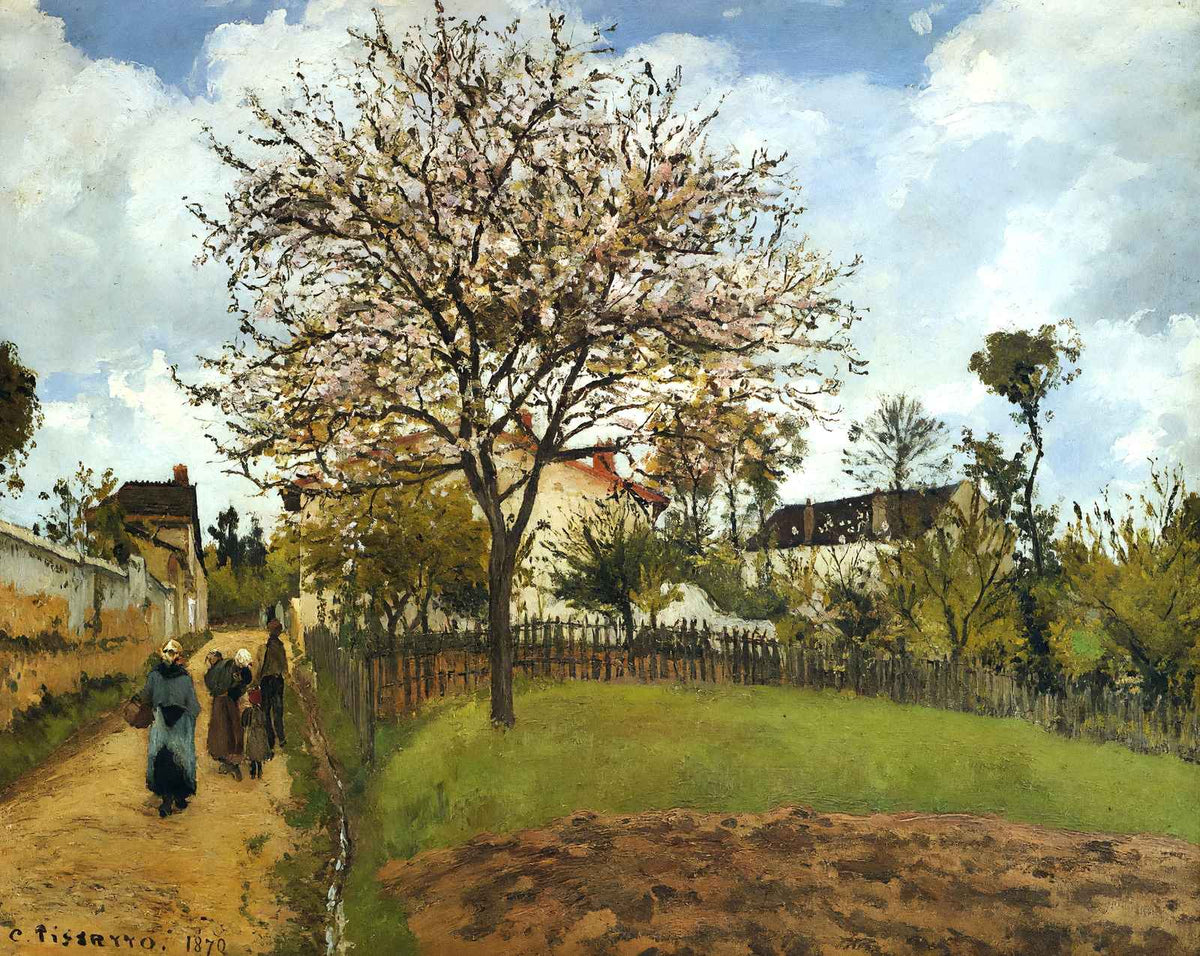 Landscape at Louveciennes art print by Camille Pissarro (1870)