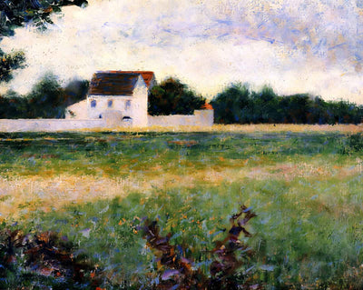 Landscape in the Ile-De-France art print by Georges Seurat (1882)