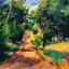 Landscape Near Varengeville art print by Pierre-Auguste Renoir (1885)