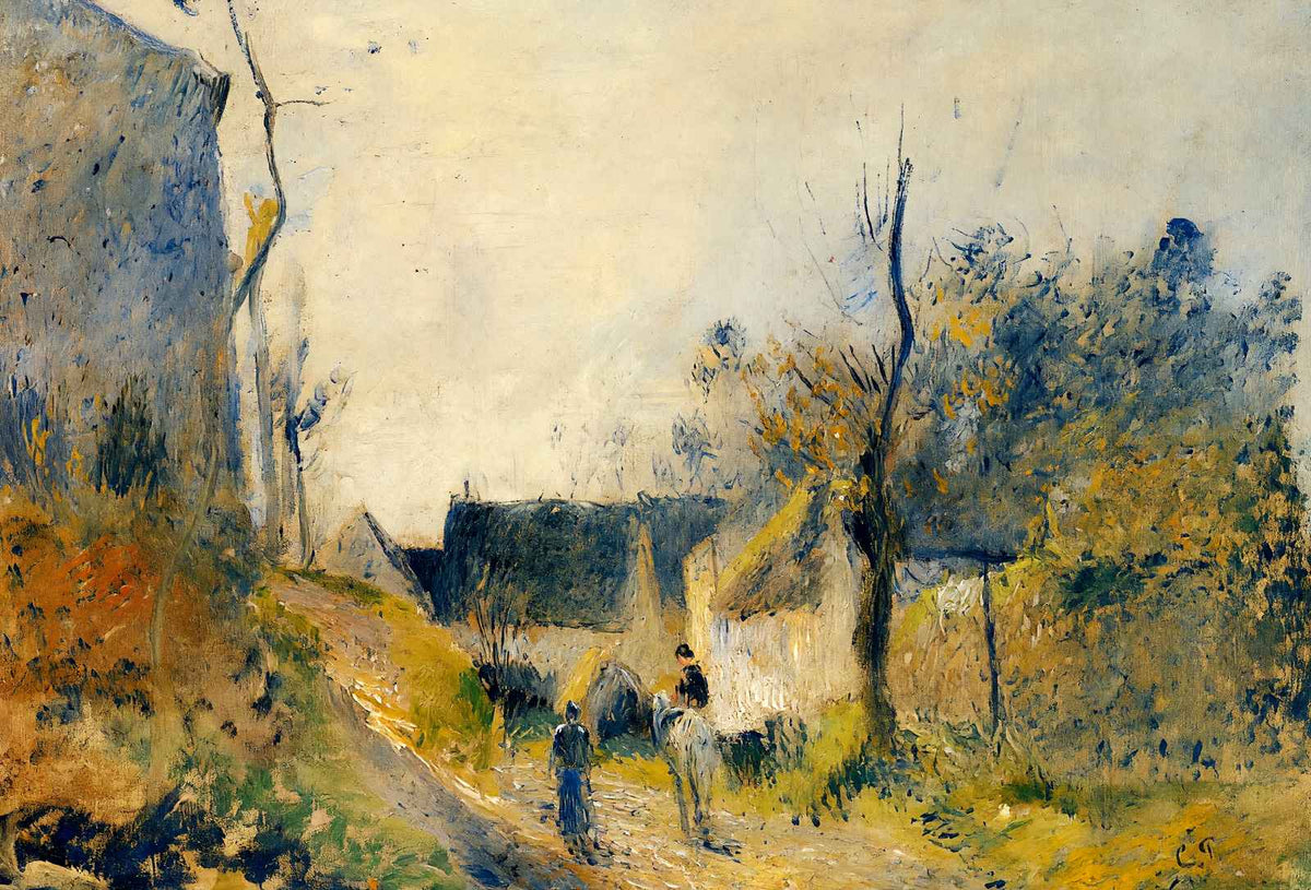 Landscape at Valhermeil 1878 Painting by Camille Pissarro Art Print (6 Sizes)