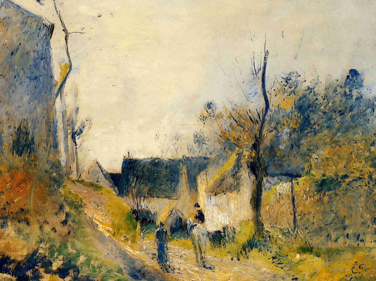 Landscape at Valhermeil 1878 Painting by Camille Pissarro Art Print (6 Sizes)