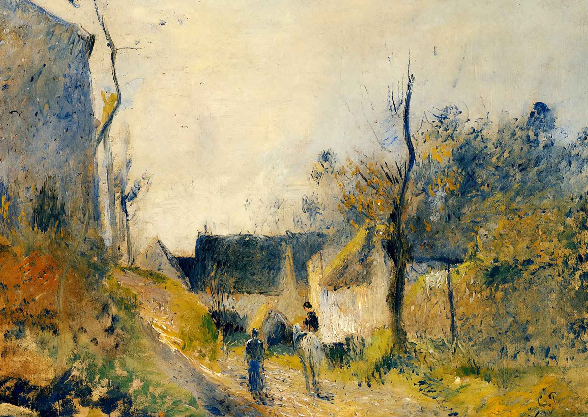 Landscape at Valhermeil 1878 Painting by Camille Pissarro Art Print (6 Sizes)