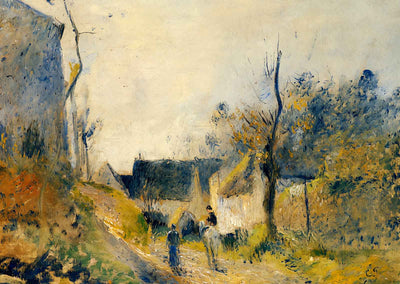 Landscape at Valhermeil 1878 Painting by Camille Pissarro Art Print (6 Sizes)