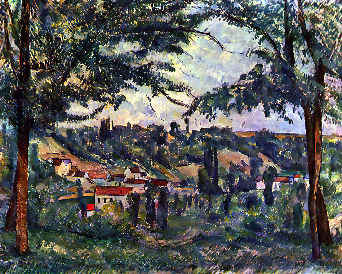Landscape Painting by Paul Cezanne 8x10" Art Print - Premium Quality