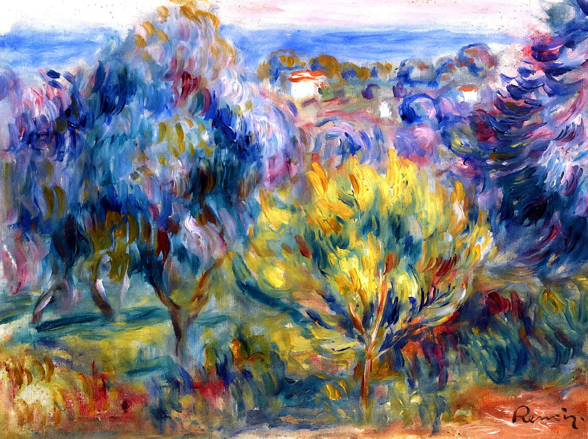 Landscape with a View of the Art Print Sea by Pierre-Auguste Renoir (6 Sizes)