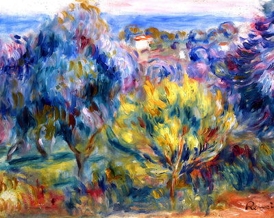 Landscape with a View of the Sea painting print by Pierre-Auguste Renoir