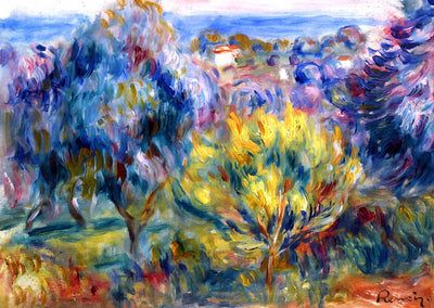 Landscape with a View of the Art Print Sea by Pierre-Auguste Renoir (6 Sizes)