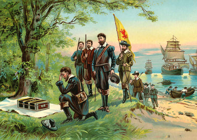 Landing at Jamestown Virginia in 1907 Art Print (7 Sizes) - Enhanced