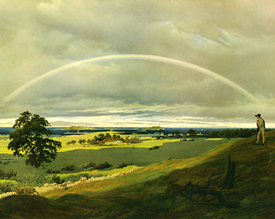 Landscape with Rainbow art print by Caspar David Friedrich (1810)